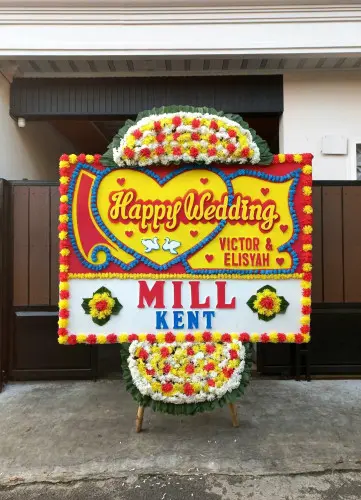 Papan Bunga Pernikahan demak